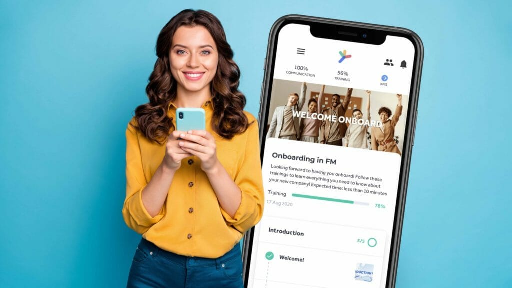 Mobile onboarding for employees in facility management